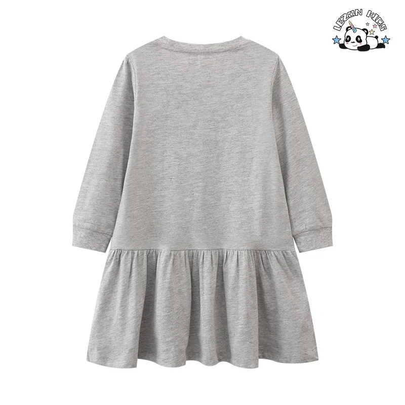 LEZONKIDS - 2024 Most Popular Sweeter Style Long Sleeve Cartoon Printing Children's Princess Dress for Kids
